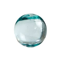 a clear glass ball on a white background