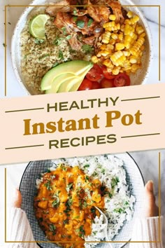 healthy instant pot recipes with text overlay