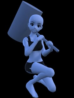 an animated woman holding a baseball bat