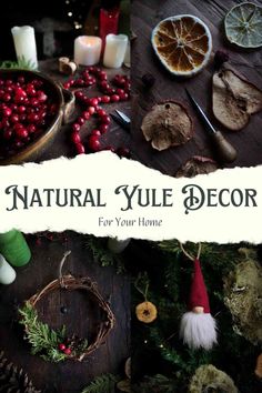 the cover of natural yule decor for your home