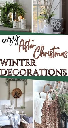 Winter Post Christmas Decor, Winter Season Decor, Transition Christmas To Winter Decor, Winter Indoor Decor, Winter Decor Ideas For The Home Rustic, Cozy Winter Home Decor, Christmas To Winter Decor Transition, Winter Decorations After Christmas, Farmhouse Winter Decor After Christmas