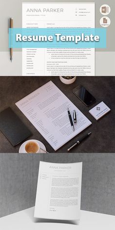 three different types of resumes on top of each other, one with a pen and paper