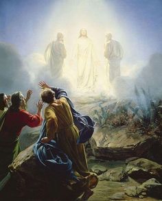 an image of jesus appearing to the people metal print