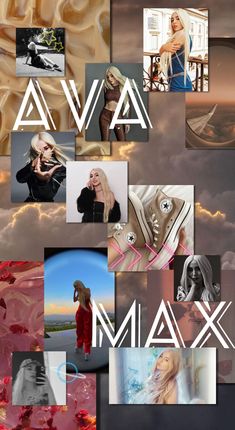 a collage of images with the word ava