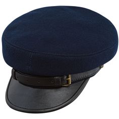 Comfortable and elegant navy blue and black 'Maciejowka' cap. Crown is made of 100% high quality wool (ambassador wool). Bill and belt are made of black genuine leather. Cap is lined and has 2 buttons with eagle - Poland's national symbol. By default cap is prepared with inside insulation layer. Cap may be prepared without insulation on request, please leave the comment to order / send us email. This is not an exact replica - the original one has gray crown, brown bill and belt. It is avaiable o Breton Cap, Historical Hats, National Symbols, Leather Cap, Big Size, Insulation, Captain Hat, Blue Black, Genuine Leather