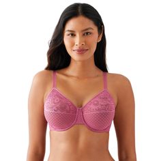 PRICES MAY VARY. Seamless underwire minimizer bra Full coverage cups of supportive lace with sheer mesh lining Underwire minimizer bra reduces the bustline up to one inch Elastic at neckline and underarm for a comfortable fit Band lined with soft sheer stretch mesh for added comfort Minimizer Bra, Minimiser Bra, Bra Panty, One Inch, Visual Effects, Bra Lingerie, Comfort Fit, Lingerie, Mesh