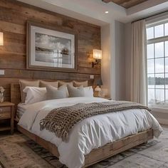 Post from virtual staging Boho Bedroom Furniture, Modern Farmhouse Bedroom, Bedroom Wall Designs, Relaxing Bedroom, Inspire Me Home Decor, Country Bedroom, Trendy Home Decor, Master Bedrooms Decor, Rustic Bedroom