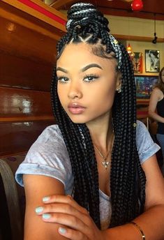 Grey Box Braids, African American Braided Hairstyles, Black Box Braids, Triangle Box Braids, Colored Box Braids, Big Box Braids, Colored Braids, American Hairstyles, Long Box Braids