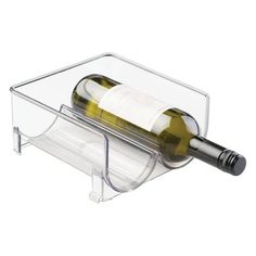 a wine bottle holder with two bottles in it