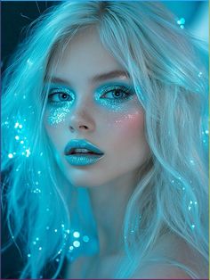 Applying blush in letters makeup trend Easy Mermaid Makeup, Mermaid Fantasy Makeup, Cute Hairdos, Ocean Makeup, Teal Lipstick, Easy School Hairstyles, Mermaid Eye Makeup, Mermaid Eyeshadow, Applying Blush