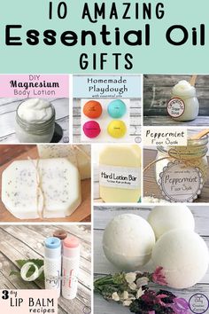 10 Amazing Essential Oil Gifts Essential Oil Scrubs, Homemade Body Lotion, Magnesium Lotion, Floral Essential Oils, Gifts Creative, Creative Diy Gifts