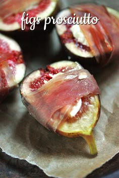 some figs that have been cut in half