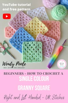 crochet beginner's how to crochet a single color granny square