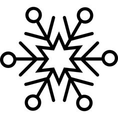 a snowflake that has been drawn in black and white with the shape of hexagons