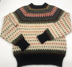 Vtg 60s Abercrombie & Fitch A&F Paul Mage Ski Sweater Made in Denmark 100% Wool | eBay Vintage Wool Sweater, Vintage Fair Isle Patterned Sweater, Vintage Wool Sweater With Fair Isle Pattern, Vintage Hand-knitted Wool Sweater, Ski Vibes, Vintage Ski Sweater, Unique Knitwear, Vintage Wool Jacquard Knit Sweater, Vintage Blue Fair Isle Sweater