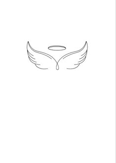 the outline of an angel's wings on a white background