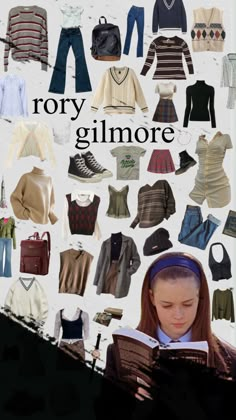 Cute Fall Outfits Rory Gilmore, Fall Outfits Aesthetic Rory Gilmore, Rory Gilmore Autumn Outfits, Gilmore Core Outfits, Gilmore Girls Clothes Aesthetic, Rory Gilmore Iconic Outfits, Gilmorecore Outfits, Tv Girl Aesthetic Outfits, Aesthetic Moodboard Outfits