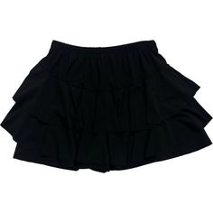 This super cute skort from Cheryl Creations comes with shorts underneath and looks perfect paired with a t-shirt, sweater, or jacket. | Cheryl Creations | Girls Ruffle Skort, (Black, Size 16)  |  Maisonette collects the best children’s products from around the world (unlike Zulily, Etsy, The Tot, Farfetch Kids, Childrensalon, Crate and Kids, Kohls, Wayfair, Buy Buy Baby, Nordstroms, Mini Boden, J.Crew Factory, or PotteryBarn Kids), creating a curated shopping experience for you. Think of us as y Black Ruffled Skirt, Girls Skorts, Ruffle Skort, Girls Loungewear, Black Ruffle Skirt, Skirts For Girls, Pixie Skirt, Layered Mini Skirt, Ruffled Mini Skirt