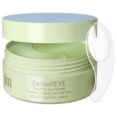 Instantly reduce under-eye puffiness and dark circles while moisturizing and soothing your skin with Pixi's DetoxifEYE hydrogel eye patches. Made in Korea Eye Patches, Eye Patch, Eye Cream, Same Day Delivery, Cream, White, Beauty