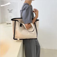 Details 1.Style: ladies tote bag2.Color:green,black,pink3.Material:canvas4.Size:width:34.5 cm;height: 26 cm;thickness: 14.5 cm;weight: 0.25 kg，There is an error of 0-3 cm, those who mind do not place an order [23y 6m 13d] Large Everyday Canvas Shoulder Bag, Trendy Beige Canvas Bag, Canvas Satchel With Large Capacity For Errands, Trendy Canvas Bag For Errands, Beige Canvas Bag For Everyday Use, Large Capacity Canvas Satchel For Errands, Large Canvas Satchel For Errands, Chic Cotton Shoulder Bag For Daily Use, High-capacity Canvas Tote Bag For Everyday