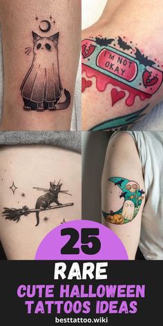 25 cute halloween tattoos that are sure to put on your arm and chest for the holiday season