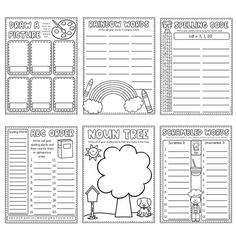 printable worksheet for beginning and ending the year with pictures, words and numbers