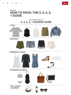 the ultimate guide to packing for an upcoming trip info sheet on what to pack in your travel bag