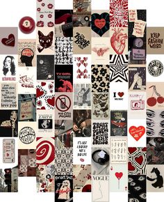 a collage of many different types of stickers