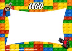 a lego photo frame is shown with an image of a man holding a hammer in front of a background made out of lego blocks