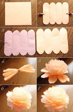 how to make tissue paper flowers