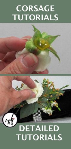 the instructions for how to make an artificial flower arrangement with fake flowers and greenery