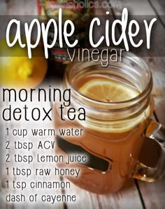 Apple Cider Vinegar Morning, Vinegar Drinks, Resep Smoothie, Apple Cider Vinegar Drink, Resep Diet, Organic Apple Cider