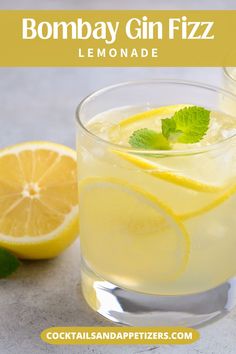 a glass filled with lemonade and garnished with mint