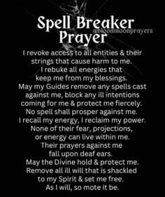 Spell Breaker, Energy Healing Quotes, Curse Spells, Spells That Actually Work, Banishing Spell, Good Luck Spells, Spells For Beginners, Easy Spells