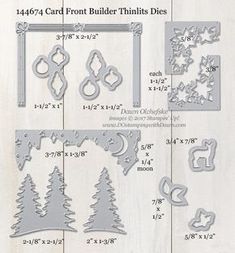 some cut outs and dies for christmas decorations