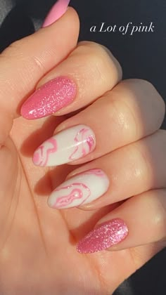 Pink Maximalist Nails, Unique Pink Nails, Pink Pony Club Nails, Minimal Nail Art Simple, Pink Nail Art, Nails Only, Pink Acrylic Nails, Nail Art Ideas, Dream Nails