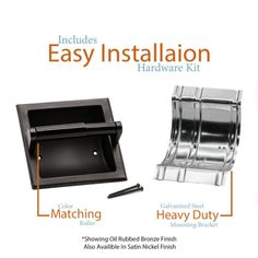 the instructions for installing an easy installation hardware kit, including a heater and oven