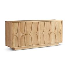 the sideboard is made out of wood