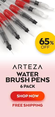 the arteza water brush pens are on sale