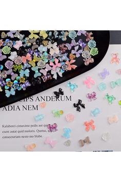 Sinyanail Acrylic Butterfly Bow Bear Flower Heart Crown Nail Charms Mixed Starry AB Nail Rhinestones Crystals Gems for Nail Art Decorations Designs DIY Crafting Accessories (100pcs-mosha) Crown Nails, Crafting Accessories, Acrylic Butterfly, Crystals Gems, Butterfly Bow, Heart Crown