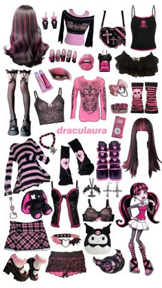 Emo Costumes Halloween, Draculaura Aesthetic Outfit, Scene Core, Pretty Halloween