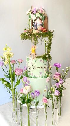 Cakes Couture | A different take on the castle in the clouds, this cake took me a week to design, this cake is a magical garden with meadow theme😍, the… | Instagram Fairy Forest Cake Enchanted Garden, Enchanted Forest Cake Ideas, Fairy Garden Birthday Cake, Enchanted Forest Cake, Hand Picked Flowers, Floating Cake, Tinkerbell Birthday Cakes, Garden Birthday Cake, Fairy Garden Cake