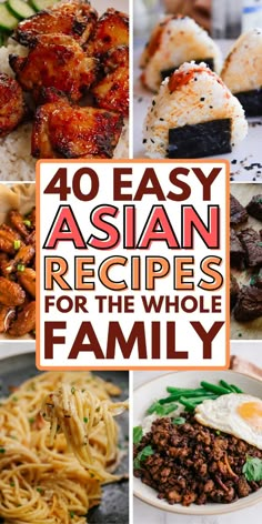 Weeknight dinners can be a breeze with these 40 simple and easy Asian recipes! Packed with flavor and perfect for busy families, this collection will have everyone asking for seconds. Now you can enjoy delicious Asian food without the takeout bill! Asian Dinners Easy, Lunch Ideas Asian Food, At Home Asian Recipes, Weeknight Asian Dinner, Summer Asian Recipes, East Asian Recipes, Ethnic Dinner Recipes, Japanese Food Recipes Dinner, Asian Snacks To Buy