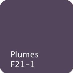 a purple paint with the words plumes f2 - 1 in white on it