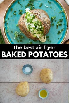 the best air fryer baked potatoes recipe is easy to make, and so delicious