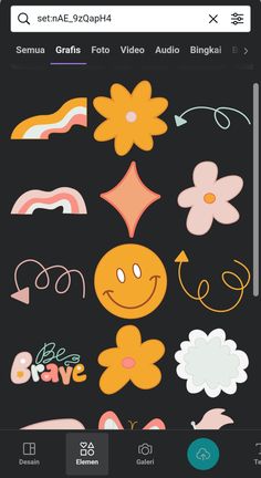 an iphone screen with some stickers on it