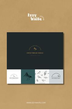 the logo and business card design for izzyy waite