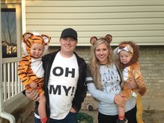 Family Costumes With Lion, Lion Tiger Bear Costume, Mama Bear Halloween Costume, Lions Tigers And Bears Oh My Costume, Lion Halloween Costume Family, Lion Couple Costume, Baby Lion Costume Family, Lion King Halloween Costume Family, Lion Family Costume