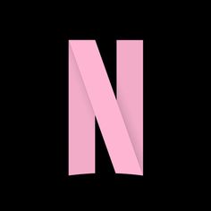 the letter n is made up of pink paper