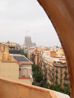 the view from an apartment building in barcelona, spain